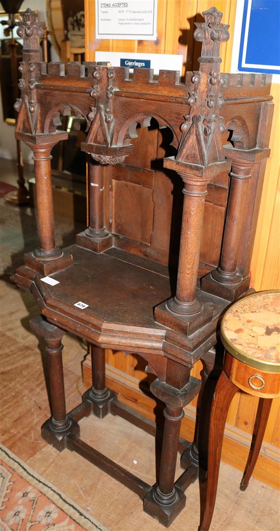 Late Victorian oak tabernacle